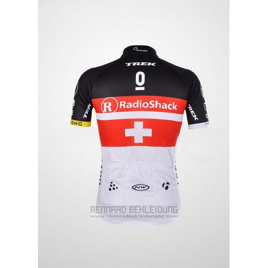 2012 Fahrradbekleidung Radioshack Champion Schweiz Trikot Kurzarm und Tragerhose - zum Schließen ins Bild klicken